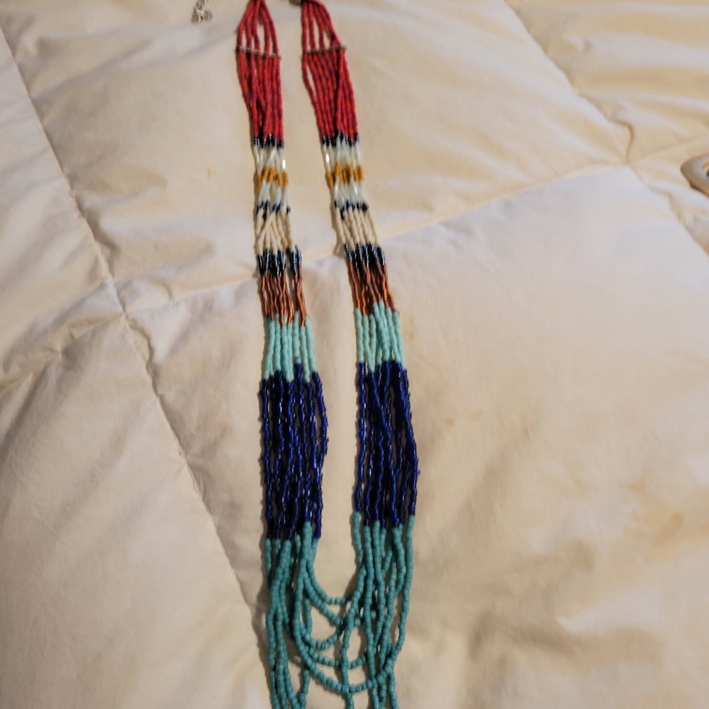 Multi colored beaded necklace